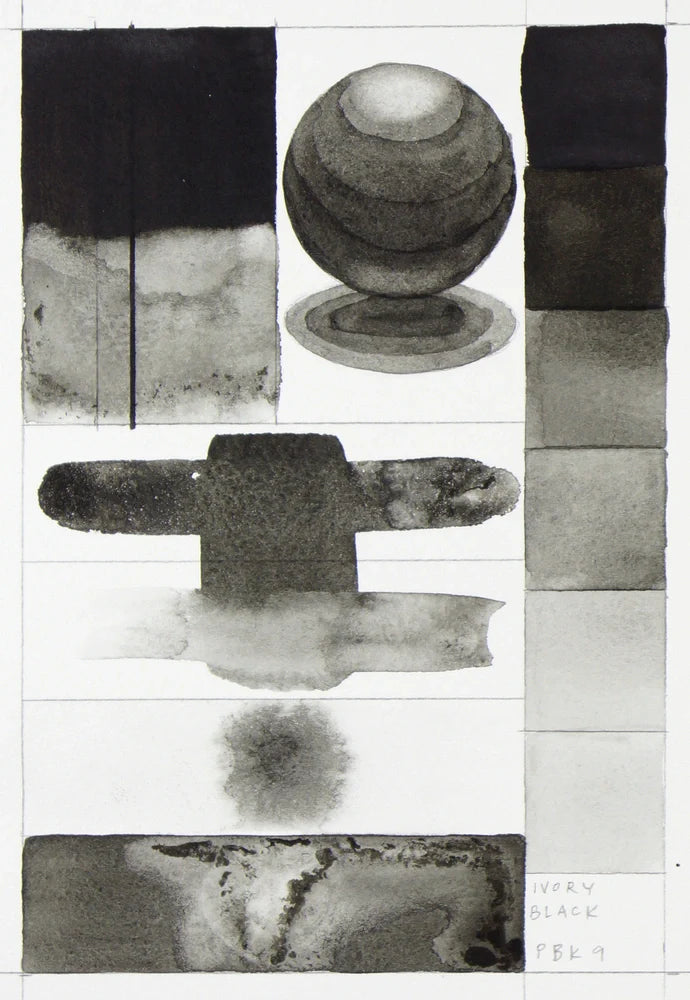 Qor Modern Watercolor 11ml Series 1 Ivory Black