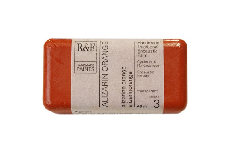 R&F Encaustic Wax Paint 40ml Alizarin Orange