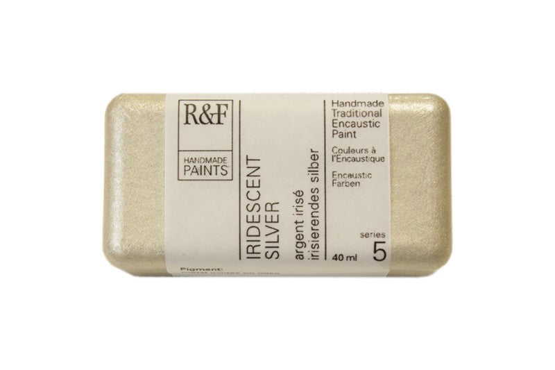 R&F Encaustic Wax Paint 40ml Iridescent Silver