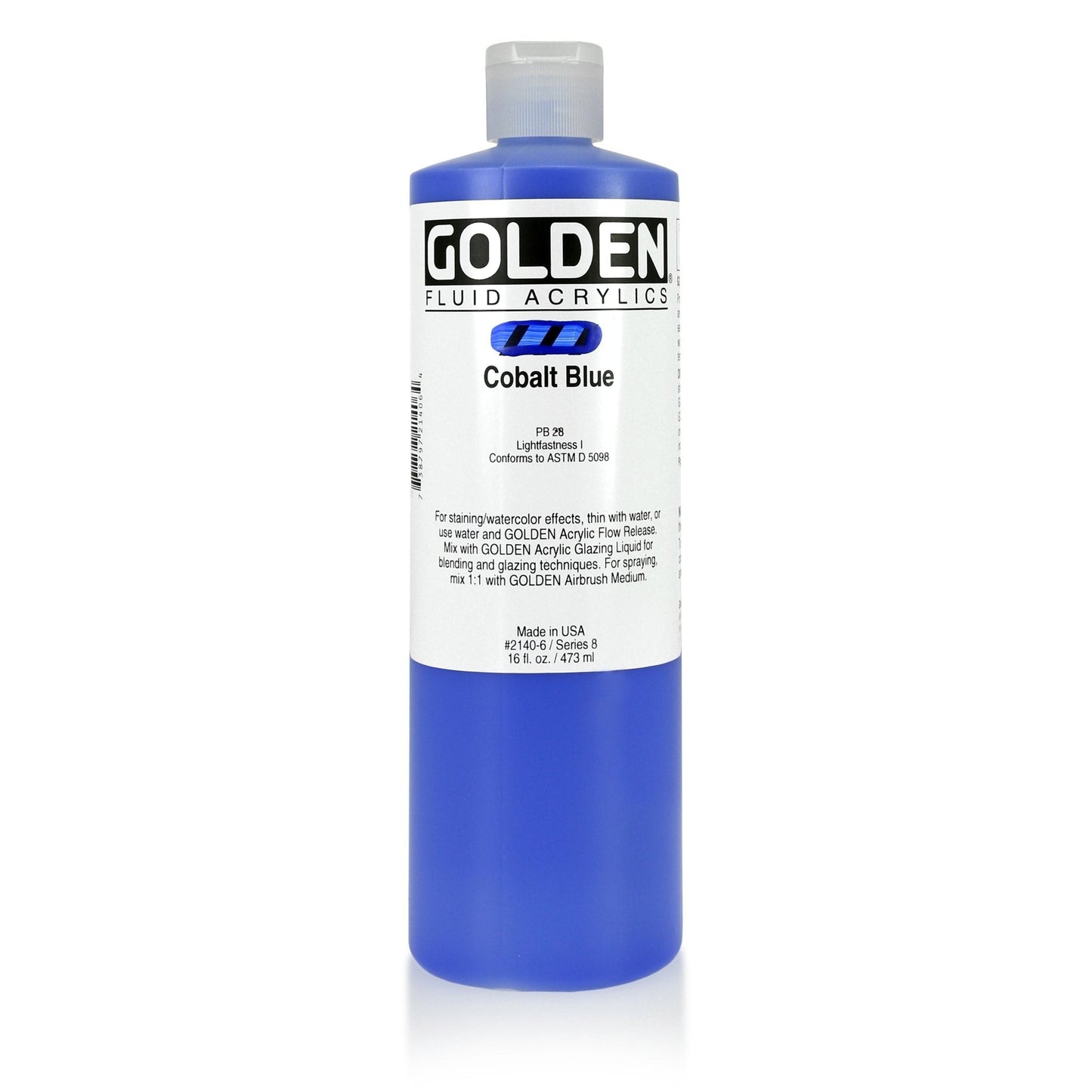 Golden Fluid Acrylic 473ml Cobalt Blue - theartshop.com.au