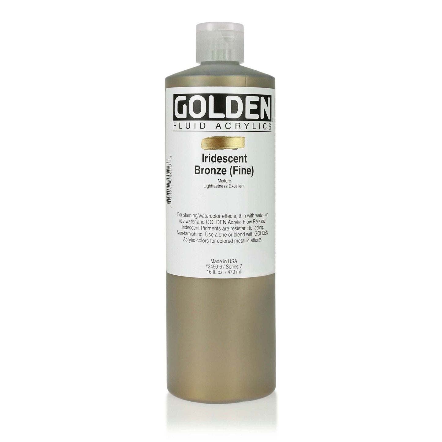 Golden Fluid Acrylic 473ml Iridescent Bronze (fine) - theartshop.com.au