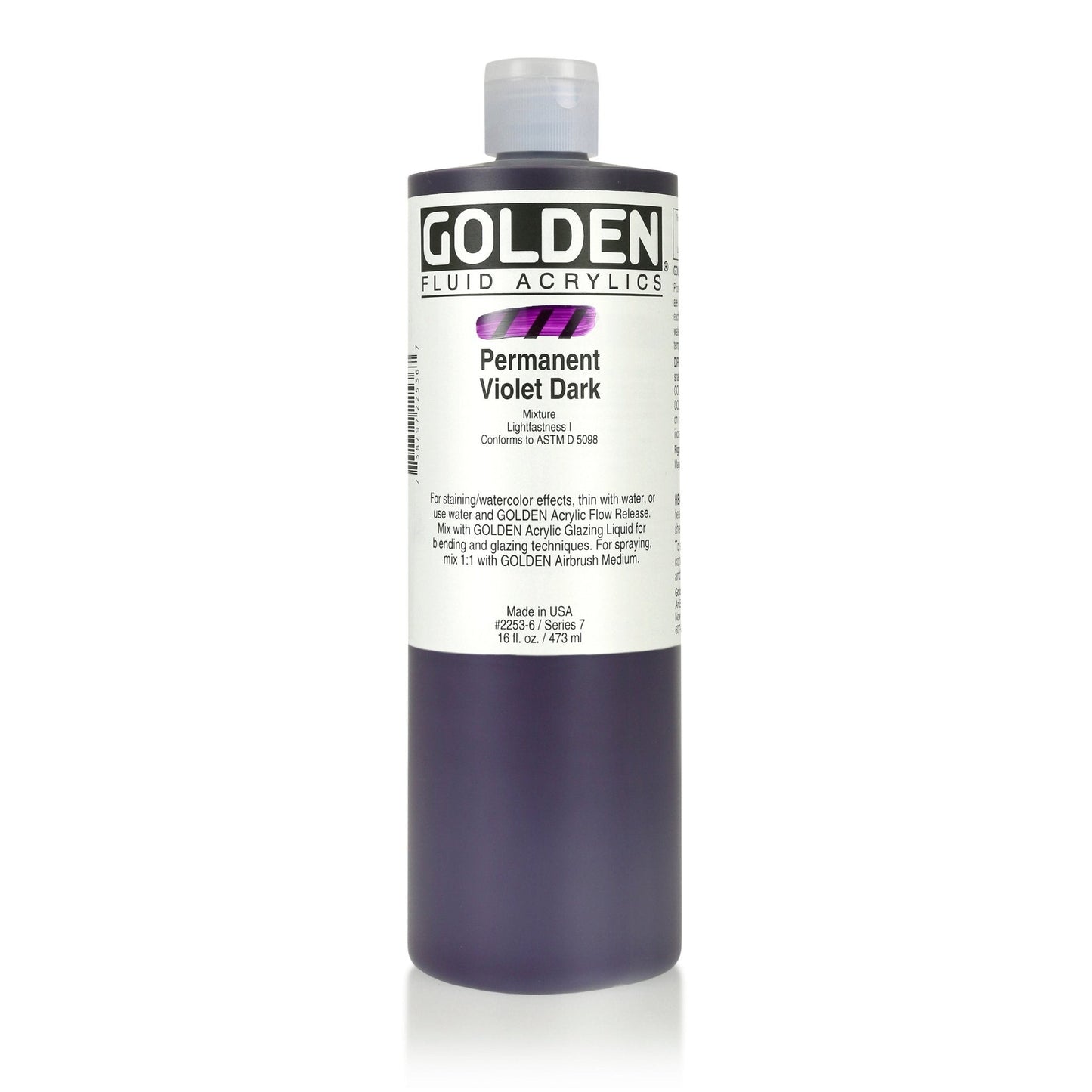 Golden Fluid Acrylic 473ml Permanent Violet Dark - theartshop.com.au