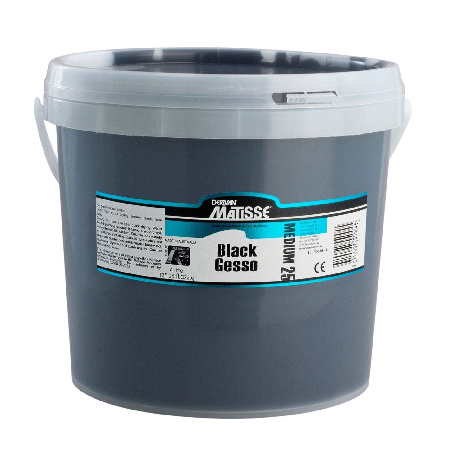 Matisse Black Gesso 4 Litre - theartshop.com.au