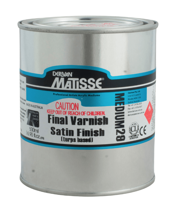 Matisse Final Varnish Satin Finish (Turps Based) 250ml - theartshop.com.au