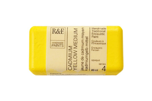 R&F Encaustic Wax Paint 40ml Cadmium Yellow Medium