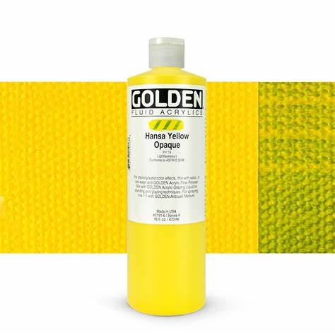 Golden Fluid Acrylic 473ml Series 4 Hansa Yellow Opaque