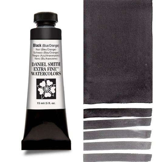 Daniel Smith Watercolour 15ml Black (Blue/Orange) - theartshop.com.au