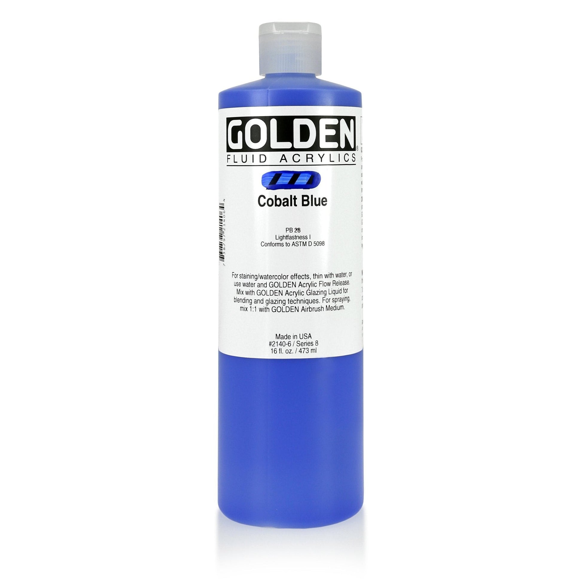 Golden Fluid Acrylic 473ml Cobalt Blue - theartshop.com.au