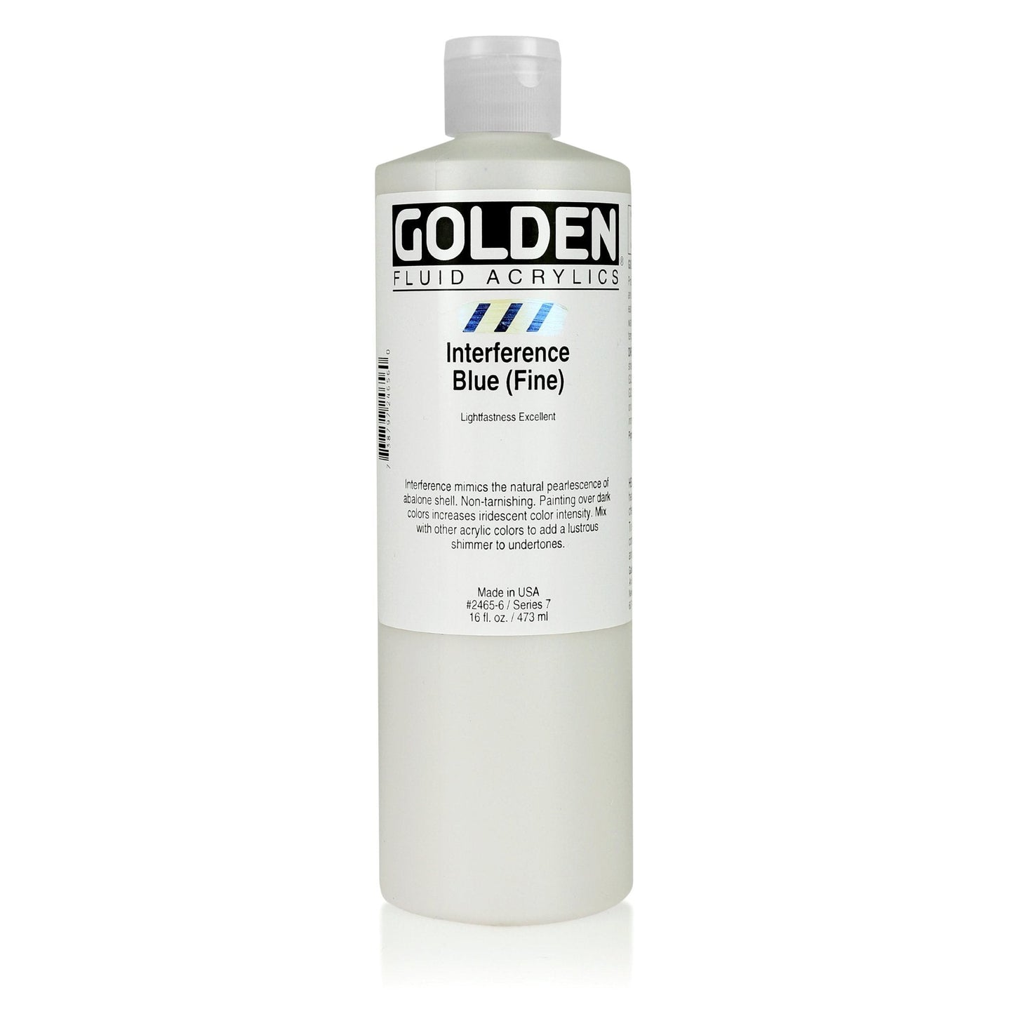 Golden Fluid Acrylic 473ml Interference Blue (fine) - theartshop.com.au