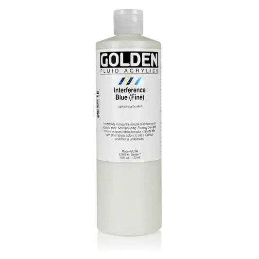 Golden Fluid Acrylic 473ml Interference Blue (fine) - theartshop.com.au
