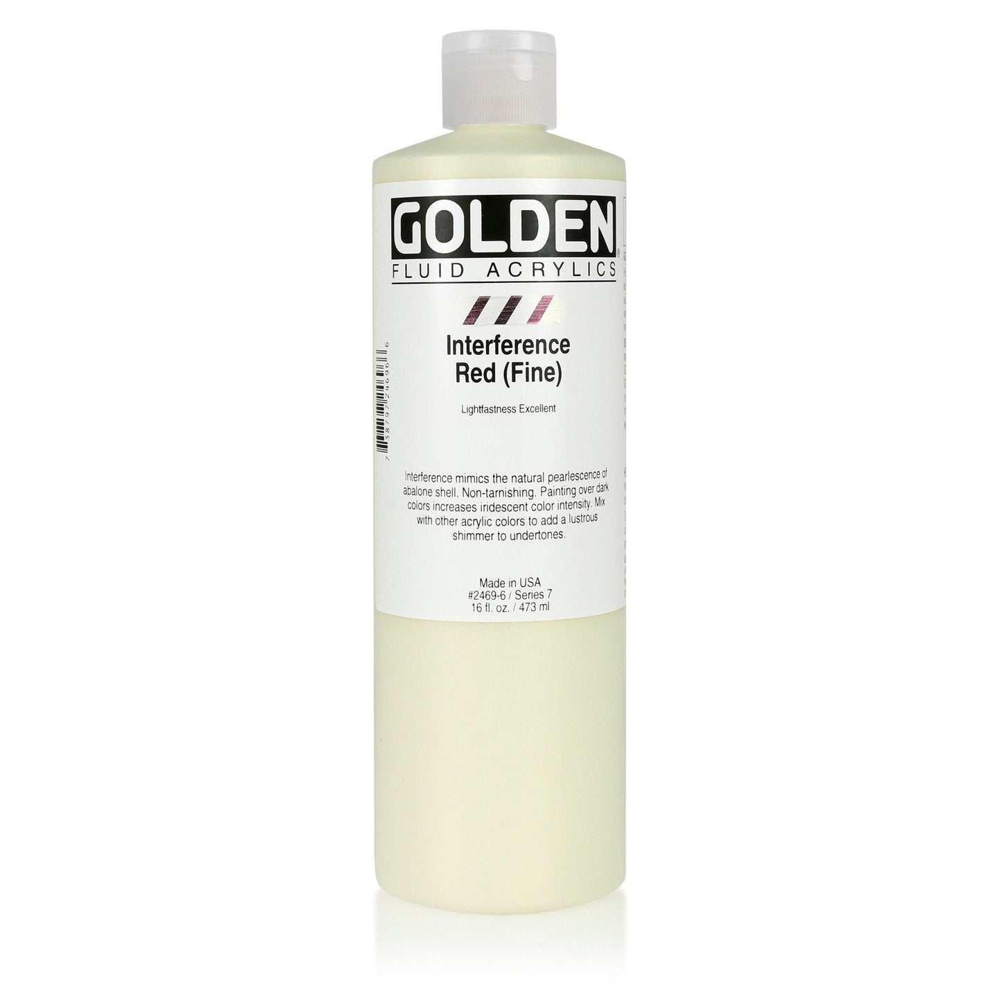 Golden Fluid Acrylic 473ml Interference Red (fine) - theartshop.com.au