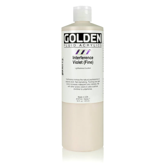 Golden Fluid Acrylic 473ml Interference Violet (fine) - theartshop.com.au