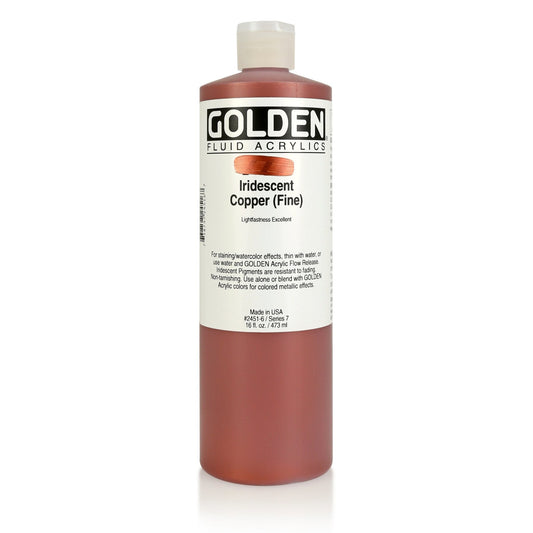 Golden Fluid Acrylic 473ml Iridescent Copper (fine) - theartshop.com.au