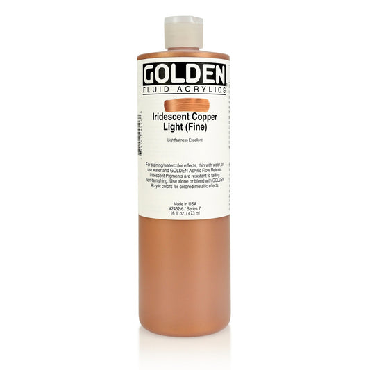 Golden Fluid Acrylic 473ml Iridescent Copper Light (fine) - theartshop.com.au