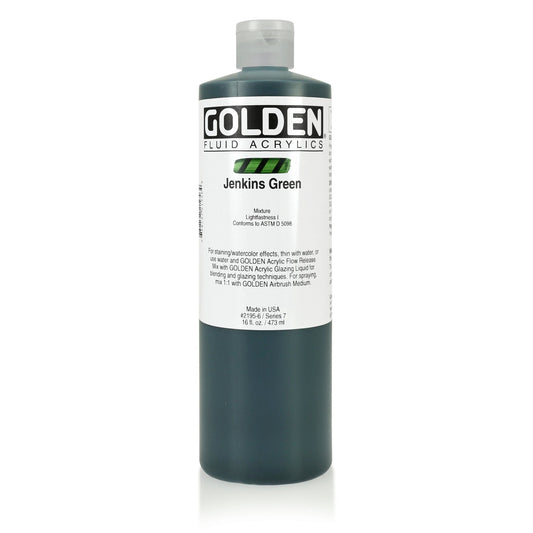 Golden Fluid Acrylic 473ml Jenkins Green - theartshop.com.au