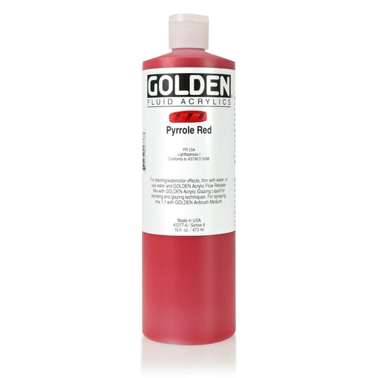 Golden Fluid Acrylic 473ml Pyrrole Red - theartshop.com.au