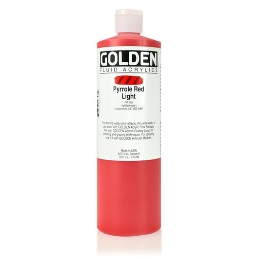 Golden Fluid Acrylic 473ml Pyrrole Red Light - theartshop.com.au