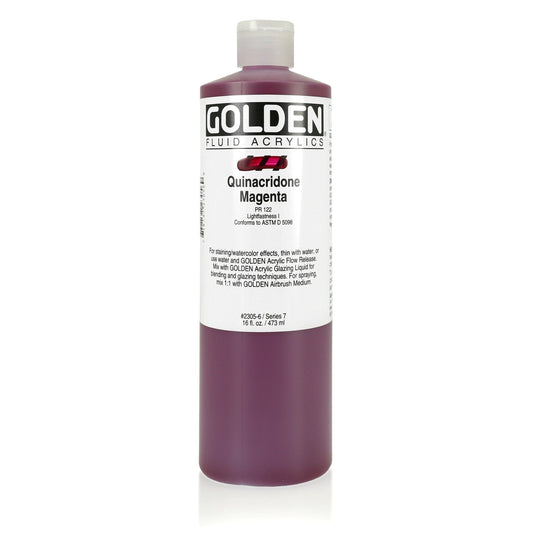 Golden Fluid Acrylic 473ml Quinacridone Magenta - theartshop.com.au