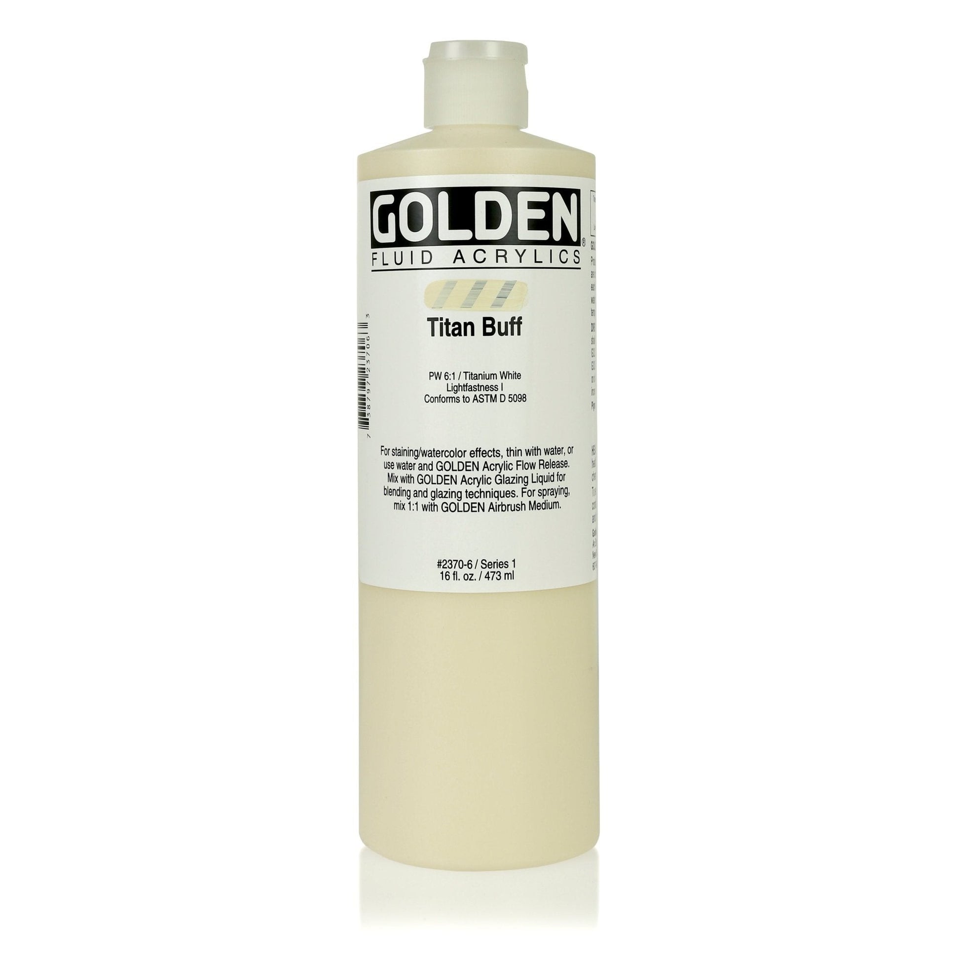 Golden Fluid Acrylic 473ml Titan Buff - theartshop.com.au