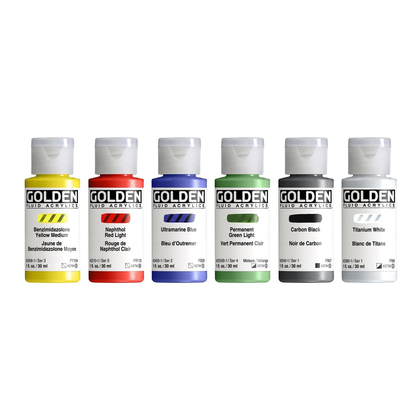 Golden Fluid Intro Set 6 x 30ml - theartshop.com.au