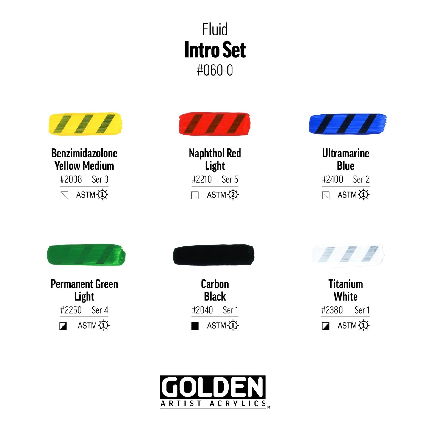 Golden Fluid Intro Set 6 x 30ml - theartshop.com.au