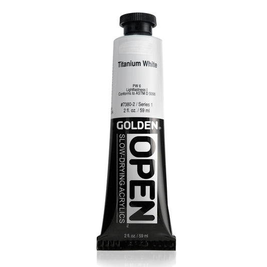 Golden Open Acrylics 59ml Titanium White - theartshop.com.au