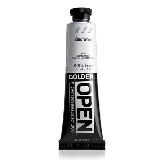 Golden Open Acrylics 59ml Zinc White - theartshop.com.au